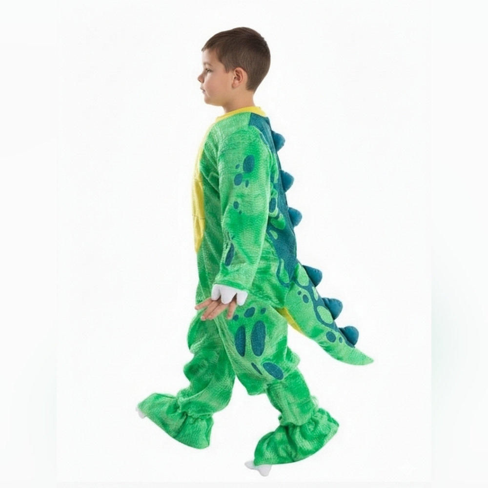 Spooktacular Creations NWOT Unisex Green T-Rex Suit ONLY Costume Size 3T - Picture 4 of 8